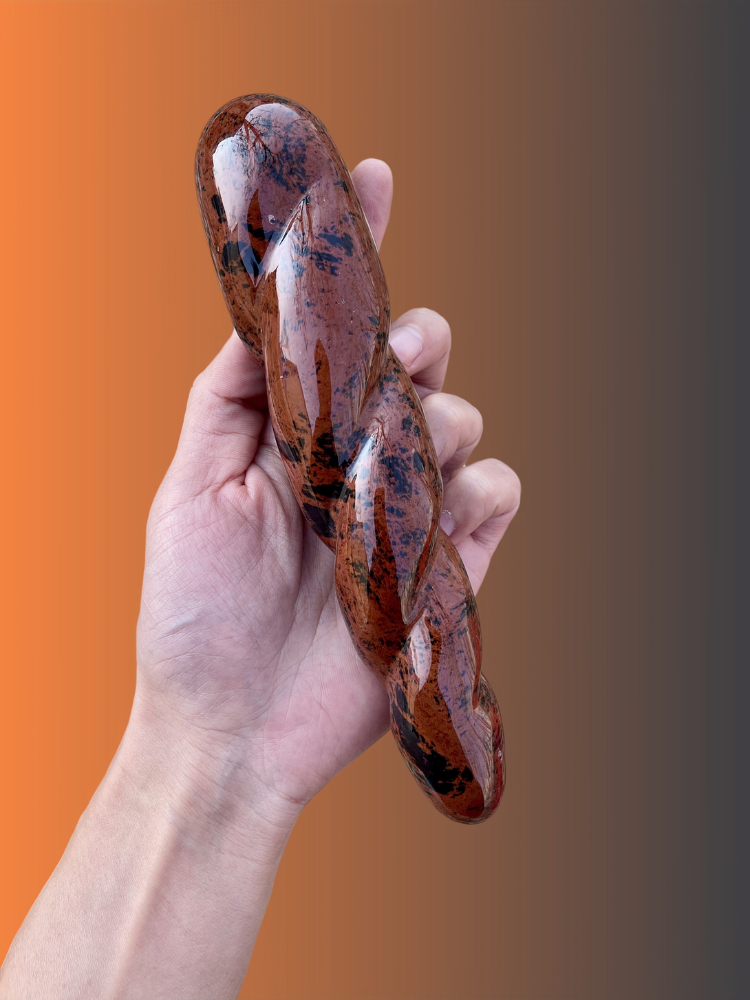 helix a mahogany obsidian massage wand