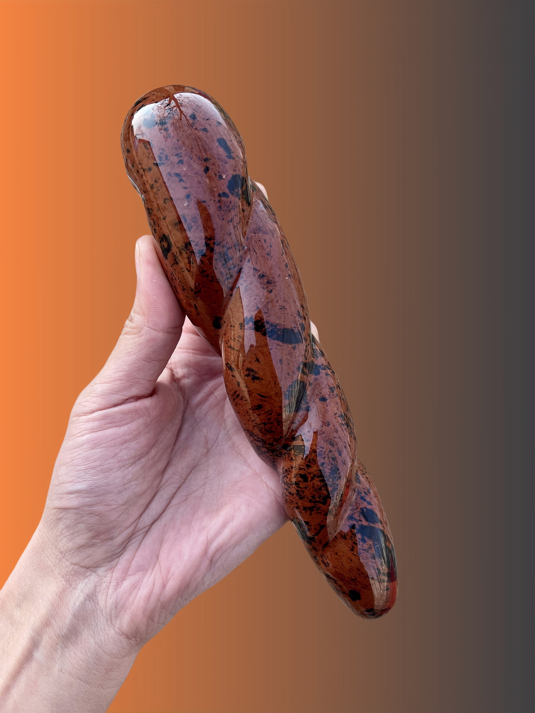 helix a mahogany obsidian massage wand