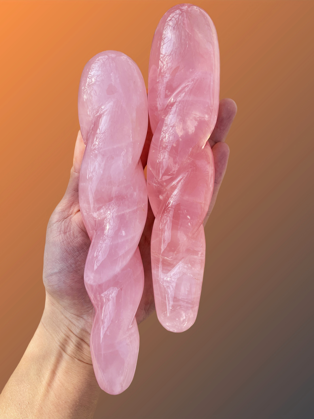 helix a rose quartz massage wand