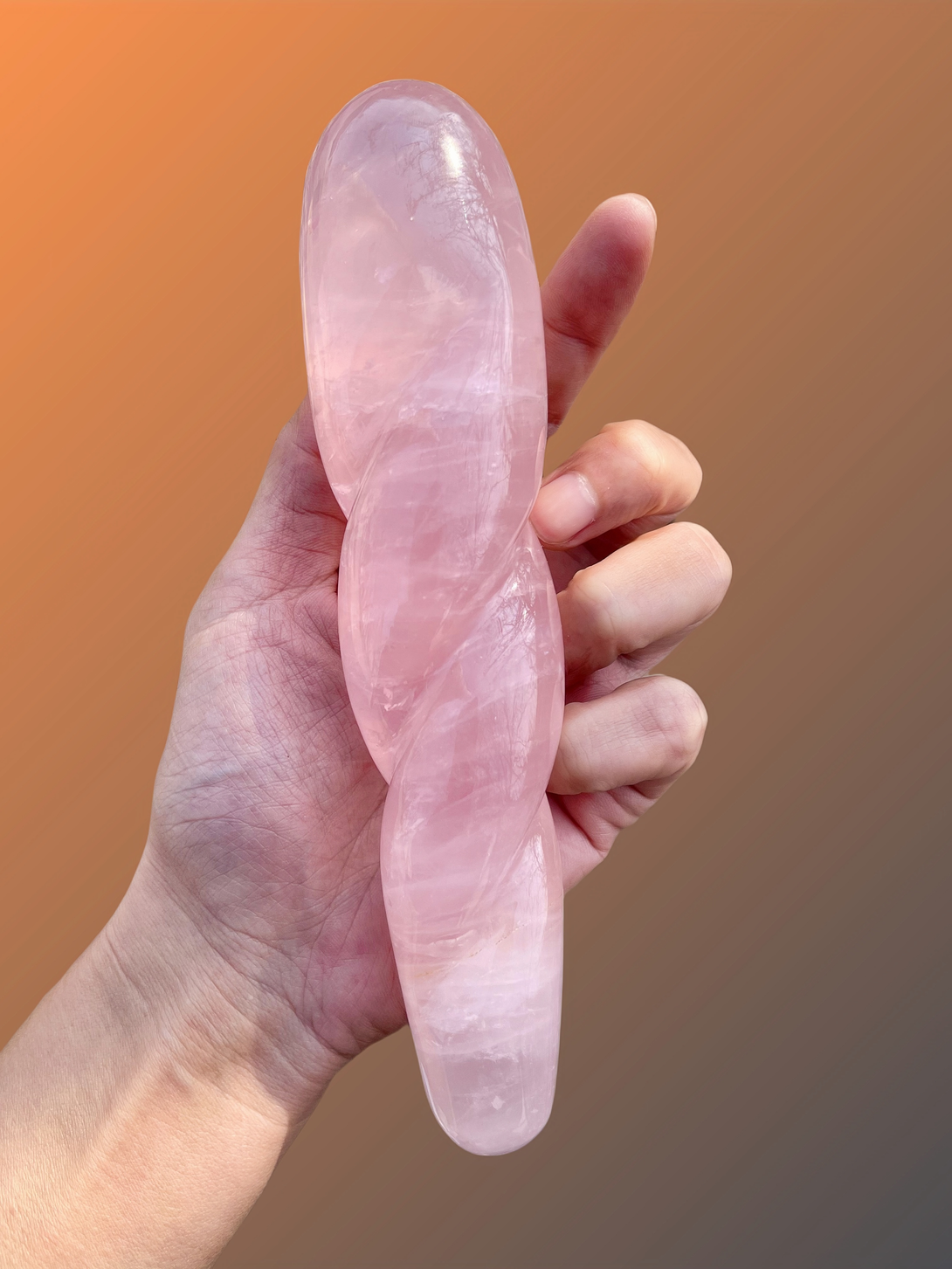 helix a rose quartz massage wand