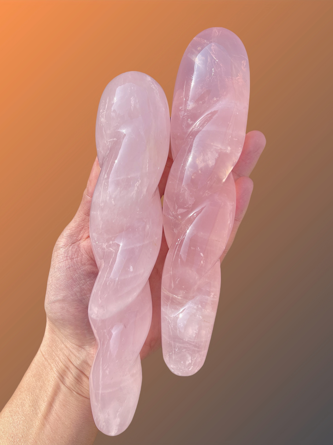 helix a rose quartz massage wand